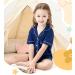 SWOMOG Unisex Kids Modal Pyjamas Set | Button-Down Short Sleeve PJs | 6-7 Years | Navy Blue - Buy Online on SooperMarket.com