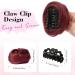 REECHO 2 PCS Mini Claw Clip in Messy & Cat Ears Hair Bun Extensions Wig Accessory Updo Hairpieces for Women Girls (Pack of 2-3.5" Wavy Burgundy) Pack of 2 - 3.5" Wavy Burgundy - Buy Online on SooperMarket.com