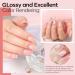 Modelones Gel Nail Polish Set 2 PCS 15 ML Sheer Jelly Nude Pink Translucent Glitter Gel Polish Set for Nail Art DIY Shimmer French Manicure at Home for Women Girls - Buy Online on SooperMarket.com
