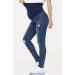PACBREEZE Maternity Jeans Over Belly Slim High Waist Denim Pants, Ripped Indigo Blue XXL - Buy Online on SooperMarket.com