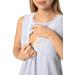 Purpless Maternity Sleeveless V-Neck Lace Detail Nightdress - Light Gray Melange | 4141n - Buy Online on SooperMarket.com