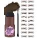 iMethod Eyebrow Stamp and Eyebrow Stencil Kit - Eyebrow Stamp and Shaping Kit for Perfect Brow, Eye Brow Shaping Kit, Long-lasting, Brown 03 Brown