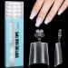 TOMICCA Short Coffin French Edge Nail Tips 240pcs Half Cover False Nail Tips Natural Matte False Nails Acrylic Nail Tips Artificial Nails Tips for Acrylic Extensions Salon Nails 15 Sizes Half Cover-Short Coffin