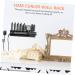 FOYTOKI Curling Iron Rack Hair Curler Holder Wall Mounted Curler Holder Kickstand Black Stainless Steel - Buy Online on SooperMarket.com