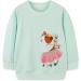 Girls Cotton Sweatshirt | Long Sleeve Jumper | Toddler Clothes | Age 1-12 Years | Blue | 5-6 Years - Buy Online on SooperMarket.com