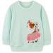 Girls Sweatshirt for Kids Cotton Top Casual Jumper Girl T Shirt Toddler Clothes Long Sleeve Pullover Age 1-12 Years 5-6 Years 03 Blue
