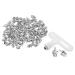 PATICIL 1/4 "Steel rail rack 100 Pack sports shoes Space replacement accessories with sting wrench wrenches for long jumping running silver tone