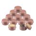 Basic packing 12 pieces 5ml Matt pink empty round aluminum can with screw cap aluminum dose Aluminum screw boxes of Cerz dose of cosmetic cans tin cans with 12 pieces 20mm sticker