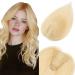 TESS Clip in Hair Pieces for Women Extensions Toupee Hair Topper Hair Toppers for Thinning Hair Women Real Hair - 06 Inch 14 g #613 Bleached blonde 06 Inch #613 Bleached blonde