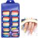 Colorful Nail Tip Pure Color Full Cover Nail Tip Home Salon Stylish Colorful False ABS Material Fake Nail Manicure Tool Easy to Cut(05) - Buy Online on SooperMarket.com