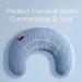 Fluffy Cat Pillow - Ultra Soft Half Donut Cuddler for Joint Relief and Calming Sleep in Haze Blue - Machine Washable - Buy Online on SooperMarket.com