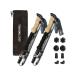Trekology Trek-Z Interring three-part hiking stick/hiking sticks-adjustable lightweight aluminum hiking poles portable hiking stick with cork handle to walk senior trekking hiking trekz 2.0 black.100cm - 120cm