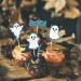 24 x Sparkly Halloween Cupcake Topper Halloween Cake Decoration Halloween Ghost Cupcake Toppers for Halloween Cake Decoration Halloween Party Accessories (Blue) - Buy Online on SooperMarket.com
