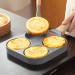 DELURA Saucepan 4 Holes Egg Frying Pan Multifunction Hamburger Steak Pan Wooden Handle Cooking Pan Cooking Utensils Wok - Buy Online on SooperMarket.com