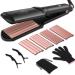 Hair Crimper for Women 4 in 1 Flat Crimping Iron Plates Ceramic Waver Hair Tool Hair Straightener Curling Iron with 15s Fast Heating Rose Gold