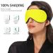 Adjustable Light Blocking Eye Mask for Men and Women - Ideal for Travel, Yoga, Meditation, and Deep Sleep - Breathable and Comfortable - Pure Yellow - Buy Online on SooperMarket.com