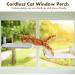 Durable Cat Window Perch Hammock Seat - Reversible Mat, Foldable Bed for Indoor Cats - All-Season Sunbathing Spot - Holds Up to 40 lbs - Beige - Buy Online on SooperMarket.com