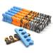 PrettyClaw Toe Separators Pedicure Toe Spacers Toenail Divider Soft Foam Toe Separators for Nail Polish - Print Colors 24 pieces (12 pairs) (Orange Print, Gray Print, Blue, Orange)