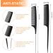 Sularpek 3 Piece Fine Tooth Carbon Fibre Tail Comb Set - Hairdressing & Styling Comb for Women and Men - Anti Static & Heat Resistant - Teasing Hair Comb - Buy Online on SooperMarket.com
