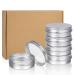 Sopito Aluminum Tins 24 Pieces 60ml Aluminum Empty Round Tins for Lip Balm Cosmetic Cream Mini Candles Craft Jewelry
