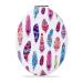 YTZJ Direct Shatterproof Compact Mirror for Women and Girls Unique Travel Makeup Mirrors Portable Double-Sided Oval Mirror with Distortion Free Feather Pattern