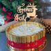 Merry Christmas Wooden Cake Topper - Festive Cake Decoration for Holiday Celebrations - Buy Online on SooperMarket.com