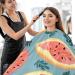 Kigai Cartoon Lemon Barber Cape - Waterproof Hair Cutting Cape for Men & Women | Adjustable Snap Closure Professional Salon Hairdressing Cape - Buy Online on SooperMarket.com