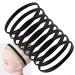 8 pieces-sports headbands hair straps for men black sports anti-slip-elastic hair bands for men and women for yoga football running fitness (black)