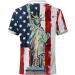 Men's 2023 Summer Polo Tops: 4th of July American Flag Zipper Up Polo Shirt - C-blue 3X-Large - Buy Online on SooperMarket.com