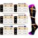 Buy Actinput 4 Pairs Compression Stockings for Men & Women - Colorful Support Socks for Sports Travel Cycling & More (Black S-M) - Buy Online on SooperMarket.com