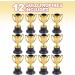 ArtCreativity Gold Plastic Trophies for Kids - Pack of 12 | 4 Inch Golden Colored Trophy Set for Football, Soccer, Baseball | Carnival Prizes and Party Favors for Boys and Girls - Buy Online on SooperMarket.com