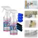 60ml Bathroom Descaler Spray Stubborn Stains Cleaner Bathroom Descaler Spray Bathroom Descaler Cleaner All Purpose Bubble Cleaner Foam Spray (2PC)