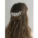 SWEETV Rhinestone Bride Wedding Hair Comb with Pearl Bridal Hair Piece - Handmade Crystal Hair Clip for Women and Girls in Silver - Buy Online on SooperMarket.com