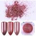 Rose Gold Nail Art Mirror Effect Powder Glitter Manicure Pigment Dust Decoration DIY Manicure 1g/Bottle - Buy Online on SooperMarket.com