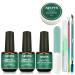 XIFEPFR Gel Nail Polish Remover Kit - 2 Pack Gel Polish Remover with Latex Tape Peel Off Liquid & Manicure Tools 2-5 Minutes Professional Quick Remove Gel Nail Polish No Soaking or Wrapping Gel Nail Polish Remover Kit with Cuticle Oil