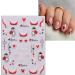 JMEOWIO 6 Sheets 3D Embossed Valentines Day Heart Nail Art Stickers Decals Self-Adhesive 5D Cute Colorful Nail Supplies Nail Art Design Decoration Accessories - Buy Online on SooperMarket.com
