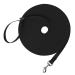 Hi Kiss Dog/Puppy Obedience Recall Training Agility Lead - 15ft 20ft 30ft 50ft 100ft Training Leash - Great for Training, Play, Camping, or Backyard 30 Feet Black