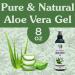 Organic Aloe Vera Gel - 100% Pure Cold Pressed for Face, Hair, Acne, Sunburn & More - 8 oz - Buy Online on SooperMarket.com