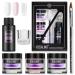 Acrylic Nail Kit - Acrylic Powder Set with Pink White Clear Colors Acrylic Powder and Acrylic Liquid with Acrylic Nail Brush Nail Acrylic Powder Set for Nails Extension Kit Nail Art Pink White Clear 3 Colors