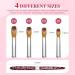 Saviland Acrylic Nail Brush Set - 4PCS Pink Leopard Print Brushes for Nail Extensions & Carving - Sizes 8/10/12/14 - Buy Online on SooperMarket.com
