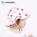 LANGZHEN Baby Girls Sun Protection Hat with Chin Strap | Adjustable Toddler Kids Wide Brim Play Hat | White -Strawberry 6-12 Months - Buy Online on SooperMarket.com
