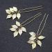 Wedding Hairpins With Leaves Gold And Silver Ideal As Hair Accessories For Bridesmaid Women And Girls  - Buy Online on SooperMarket.com