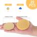 20 Natural Cellulose Facial Sponges for Cleansing and Exfoliating - Round Yellow Sponge Set - Buy Online on SooperMarket.com