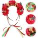 Minkissy Halloween Flower Headband Mexican Rose Flower Crown Skull Headpiece dia de los muertos Flower Crown (Red) - Buy Online on SooperMarket.com