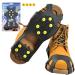 Sfee Ice Cleats for Boots Shoes, Snow Grips Cleats for Ice and Snow Anti-Slip Rubber Traction Cleats for Walking on Snow and Ice 10 Steel Studs Crampons for Hiking, Walking, Climbing, Jogging L(Women(10-13)/Men(8-11) 1 Pair