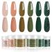 Lavender Violets 6 Colours Acrylic Dip Powder French Nail Art Manicure Large Capacity Dipping Powder Nail Powder DIY Early Green Brown JS207 An Early Fall