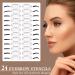 Waterproof Eyebrow Stamp Stencil Kit - 24 Stencils, Brush, Trimmer (Dark Brown) - Buy Online on SooperMarket.com