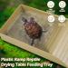 Tortoise Water Dish Tortoise Bath Dish 30.5x14.8x5.8cm Anti Slip Reptile Pool Bowl with Ramp Reptile Feeding Box Dish Plastic Turtle Water Bowl Tortoise Habitat Accessories for Basking Feeding Wood Small - Buy Online on SooperMarket.com