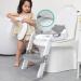 SKYROKU Potty Training Seat with Step Stool Ladder  Toddler Potty Seat for Kids and Toddler Boys Girls  Splash Guard and Safety Handles (Grey) Gray - Buy Online on SooperMarket.com