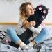 Mewaii 44in Long Cat Plush Pillow - Cute Stuffed Animal Squishy Toy for Kids (Pink & Black) - Buy Online on SooperMarket.com